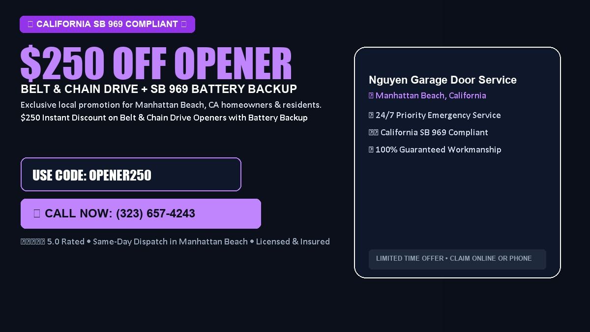 Nguyen Garage Door Service $250 OFF Premium LiftMaster Opener Installation