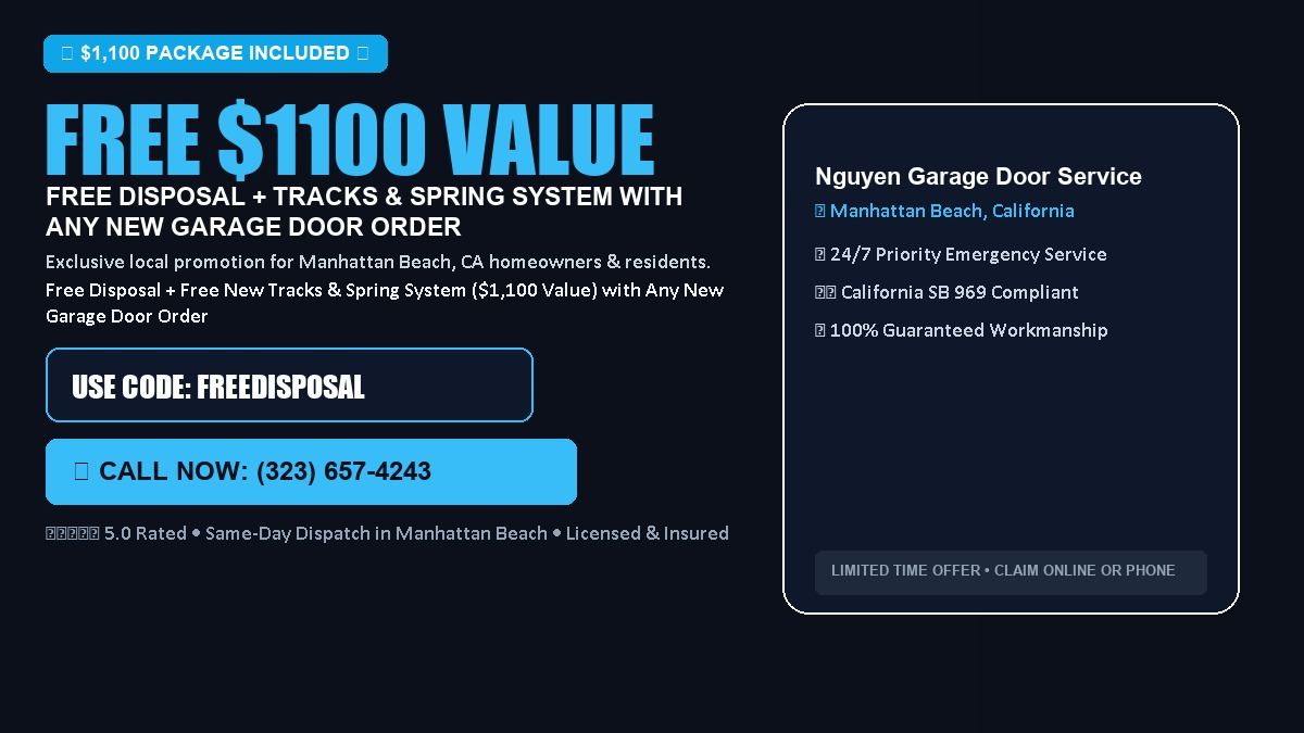 Nguyen Garage Door Service FREE Haul-Away & Heavy-Duty Tracks with New Door