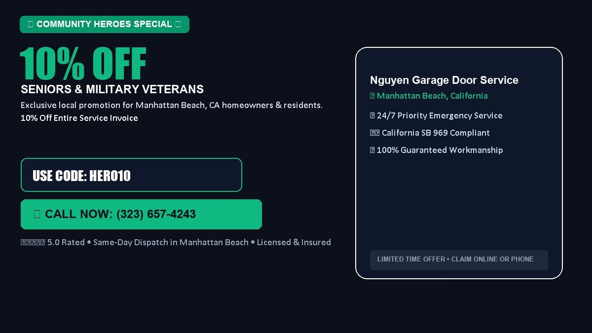 Nguyen Garage Door Service 10% OFF Seniors & Military Veterans